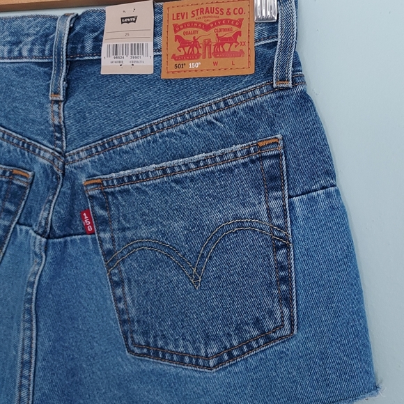 Levi's 501 Denim Jean Shorts Size 25 NEW NWT 150th Anniversary - Picture 5 of 16